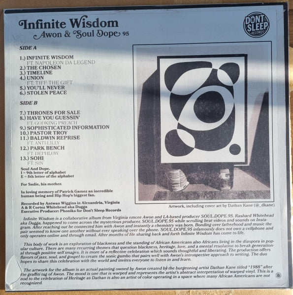 Awon & Soul Dope.95 : Infinite Wisdom (LP, Album, Ltd, Gre)