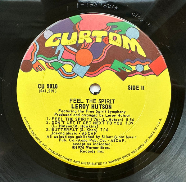 LeRoy Hutson Featuring The Free Spirit Symphony : Feel The Spirit (LP, Album, Ter)