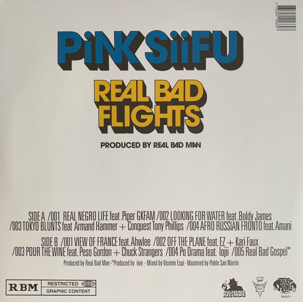 Pink Siifu & Real Bad Man : Real Bad Flights (LP, Album, Aqu + 7" + Ltd, Num)