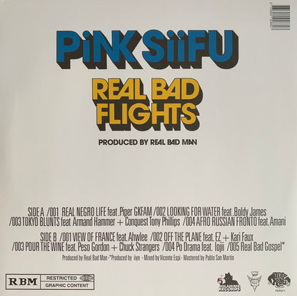 Pink Siifu & Real Bad Man : Real Bad Flights (LP, Album, Aqu + 7" + Ltd, Num)