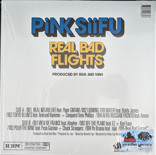 Pink Siifu & Real Bad Man : Real Bad Flights (LP, Album, Fir + 7" + Ltd, Num)