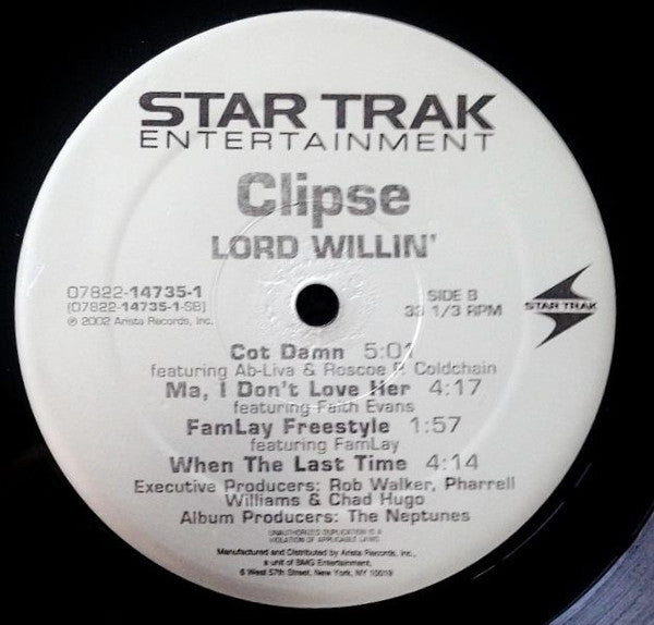 Clipse : Lord Willin' (2xLP, Album)
