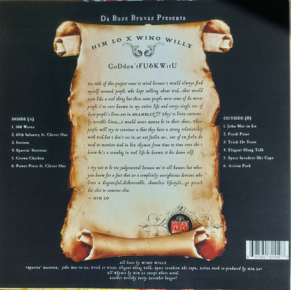 Da Buze Bruvaz Present: Him-LO X Wino Willy : GoDdon'tFU&KWitU (LP, Album, Ltd, Gol)