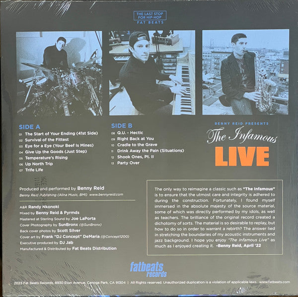 Benny Reid : The Infamous Live (LP, Album, Ltd, Cob)