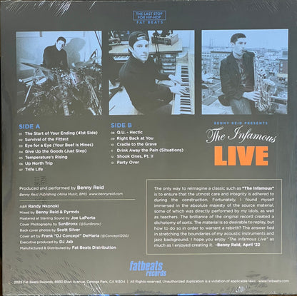 Benny Reid : The Infamous Live (LP, Album, Ltd, Cob)