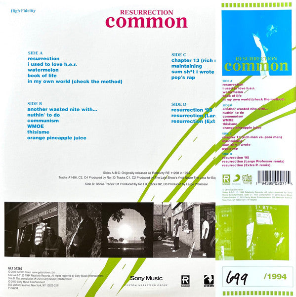 Common : Resurrection (LP, Blu + LP, Cre + Album, Ltd, Num, RE, Gat)