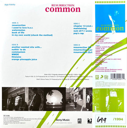 Common : Resurrection (LP, Blu + LP, Cre + Album, Ltd, Num, RE, Gat)
