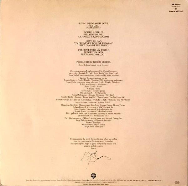 George Benson : Livin' Inside Your Love (2xLP, Album, Gat)