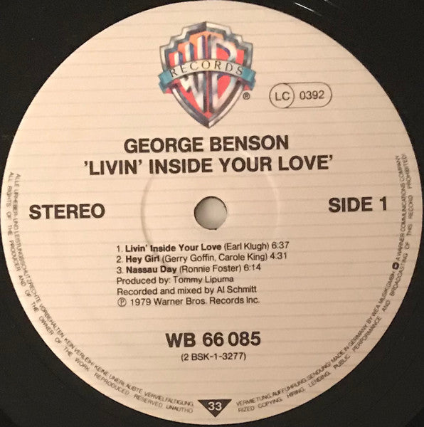 George Benson : Livin' Inside Your Love (2xLP, Album, Gat)