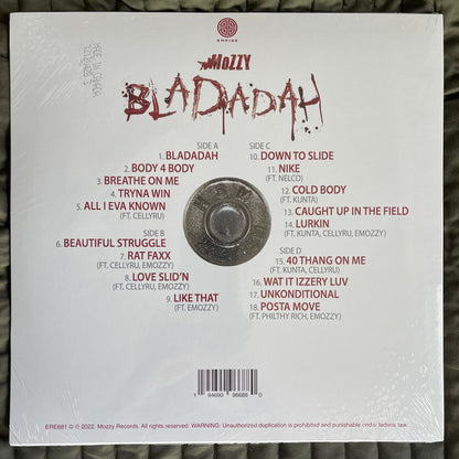 Mozzy : Bladadah  (2xLP, RSD, Ltd, Red)