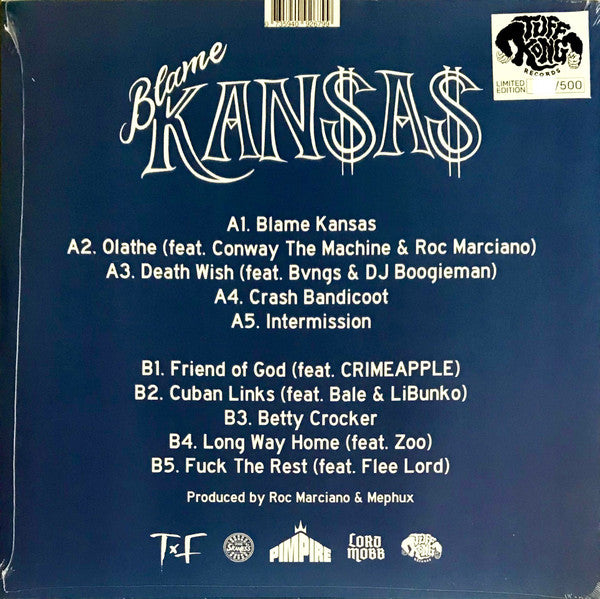 TF (5) : Blame Kansas (LP, Album, Ltd, Num, Whi)