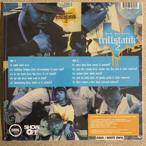 Bun B & Statik Selektah : Trillstatik 2 (LP, Album, Ltd, Aqu)