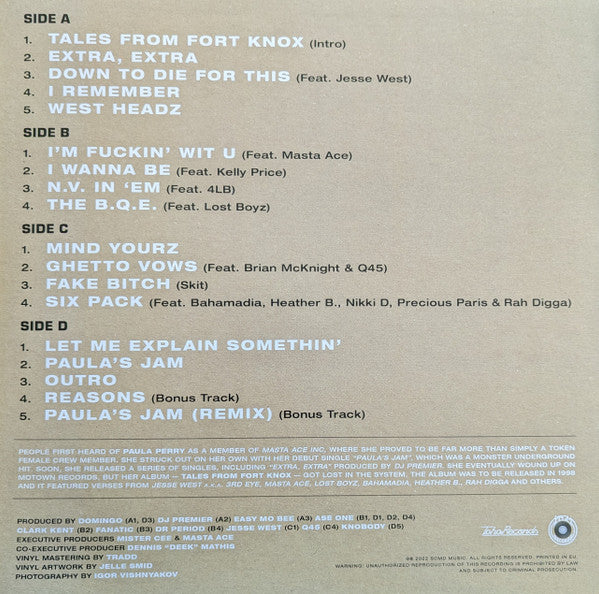 Paula Perry : Tales From Fort Knox (LP, Album, Ltd, Gre)