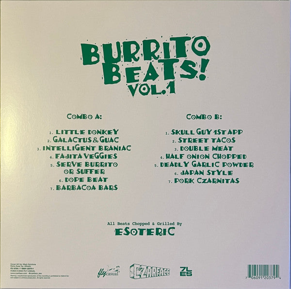 Esoteric (2) : Burrito Beats! (LP, Album, Ltd, Cle)