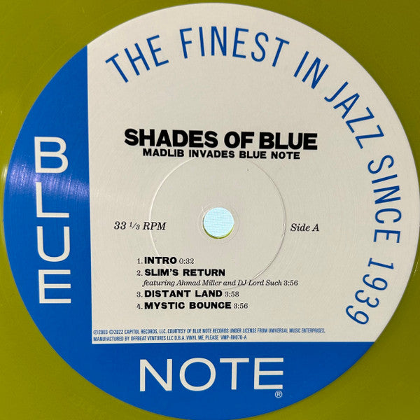 Madlib : Shades of Blue (LP, Gre + LP, Blu + Album, Club, RE, RM)