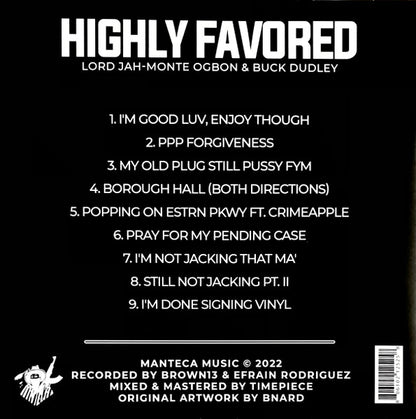 Lord Jah-Monte Ogbon & Buck Dudley : Highly Favored (LP, Ltd, Mag)