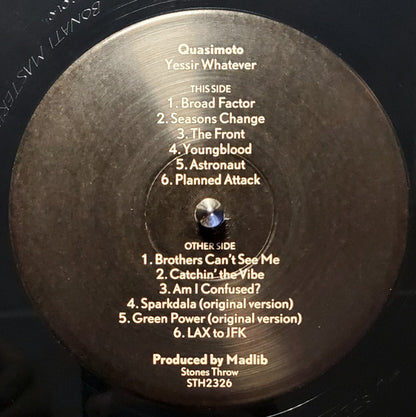 Quasimoto : Yessir Whatever (LP, Comp, RE, Yel)