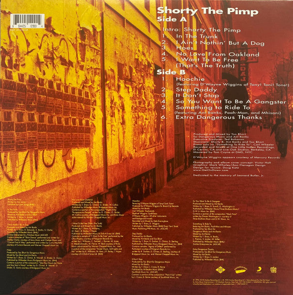 Too Short : Shorty The Pimp (LP, Album, Ltd, Num, RE, Ora)