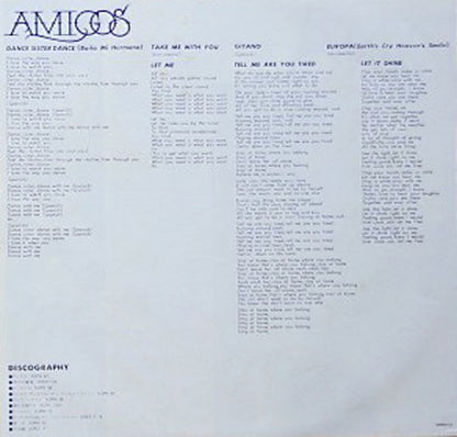 Santana : Amigos (LP, Album, Gat)