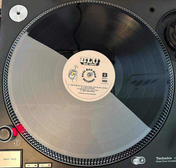 Blu (2) & Real Bad Man : Bad News (LP, Album, Sil + 7" + Ltd)