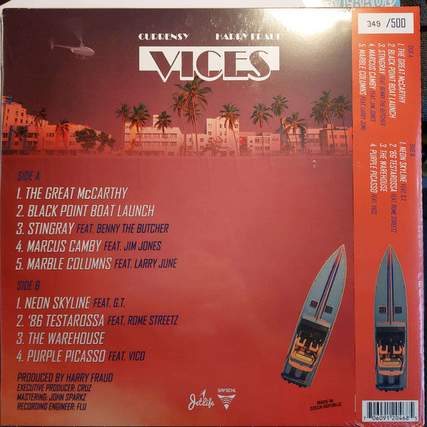 Curren$y, Harry Fraud : Vices (LP, Album, Ltd, Num, Pin)