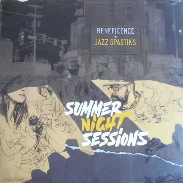 Beneficence &  Jazz Spastiks : Summer Night Sessions (LP, Album, Ltd, Yel)