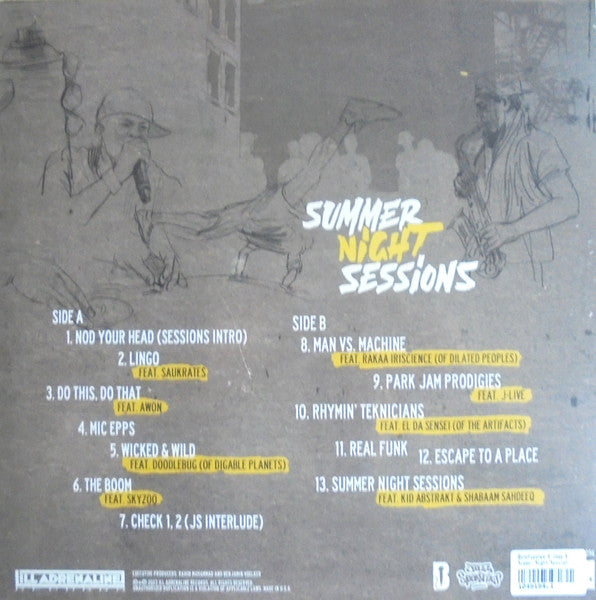 Beneficence &  Jazz Spastiks : Summer Night Sessions (LP, Album, Ltd, Yel)