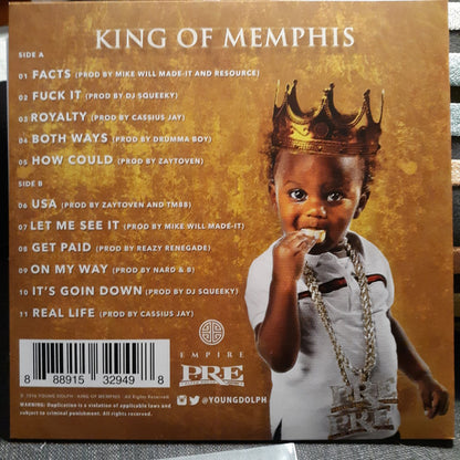 Young Dolph : King Of Memphis  (LP, Album, RE, Gol)