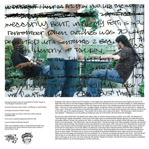 Tame One & Parallel Thought : Acid Tab Vocab (The Definitive Edition) (LP, Album, Ltd, RE, RM, Aci)
