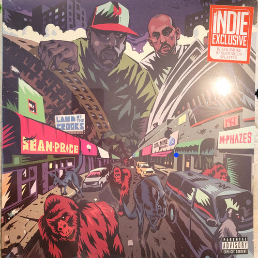 Sean Price, M-Phazes : Land Of The Crooks (12", EP, Ltd, RE, Ind)