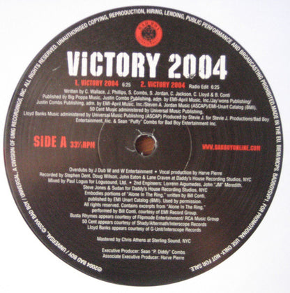 Notorious B.I.G., P. Diddy, Busta Rhymes, 50 Cent & Lloyd Banks : Victory 2004 (12", Promo)