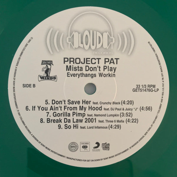 Project Pat : Mista Don't Play (Everythangs Workin) (2xLP, Album, RE, For)