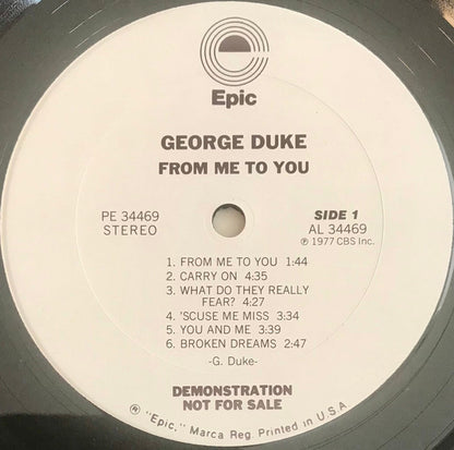 George Duke : From Me To You (LP, Album, Promo, Pit)