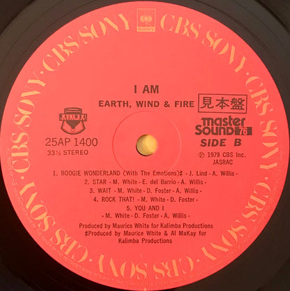Earth, Wind & Fire = Earth, Wind & Fire : I Am = 黙示録 (LP, Album, Promo)