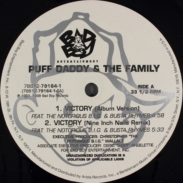 Puff Daddy & The Family : Victory (Remixes) (12", Single)