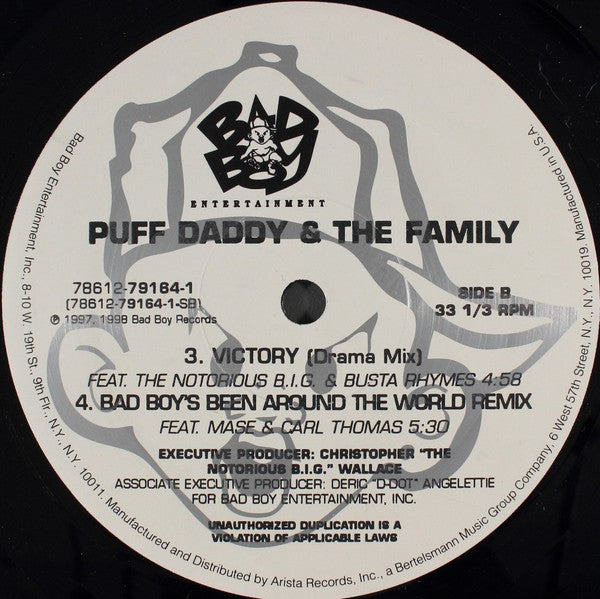 Puff Daddy & The Family : Victory (Remixes) (12", Single)