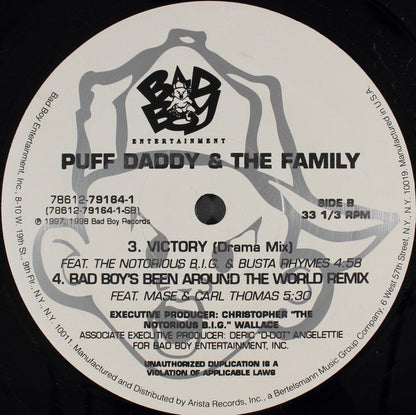 Puff Daddy & The Family : Victory (Remixes) (12", Single)