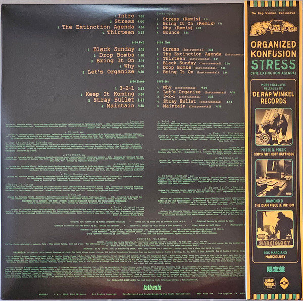 Organized Konfusion : Stress: The Extinction Agenda (30th Anniversary Deluxe Edition) (3xLP, Album, Comp, Dlx, Ltd, RE, Cle)