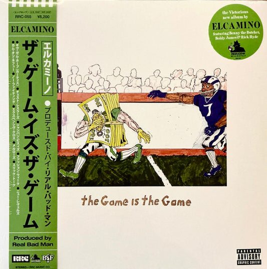 Elcamino (2) & Real Bad Man : The Game Is The Game (LP, Album, Gre + 7", Fle + Ltd, Obi)