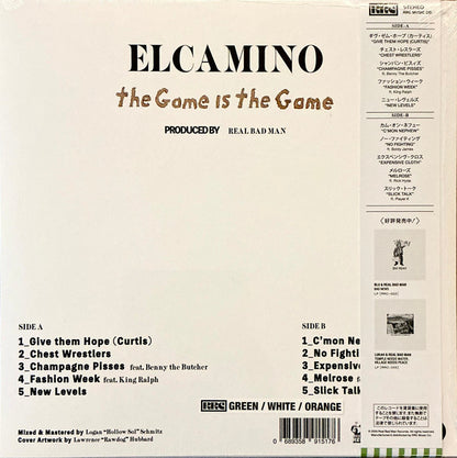 Elcamino (2) & Real Bad Man : The Game Is The Game (LP, Album, Gre + 7", Fle + Ltd, Obi)
