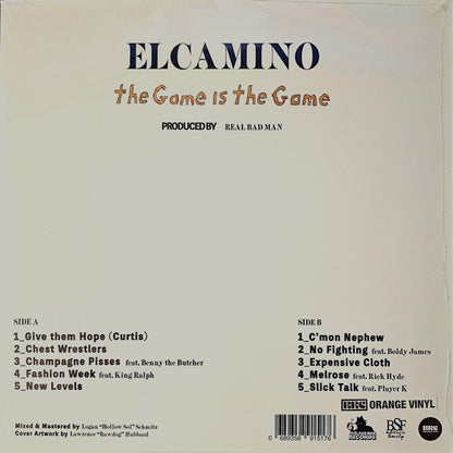 Elcamino (2) & Real Bad Man : The Game Is The Game (LP, Album, Ora + 7",  Fl + Ltd)