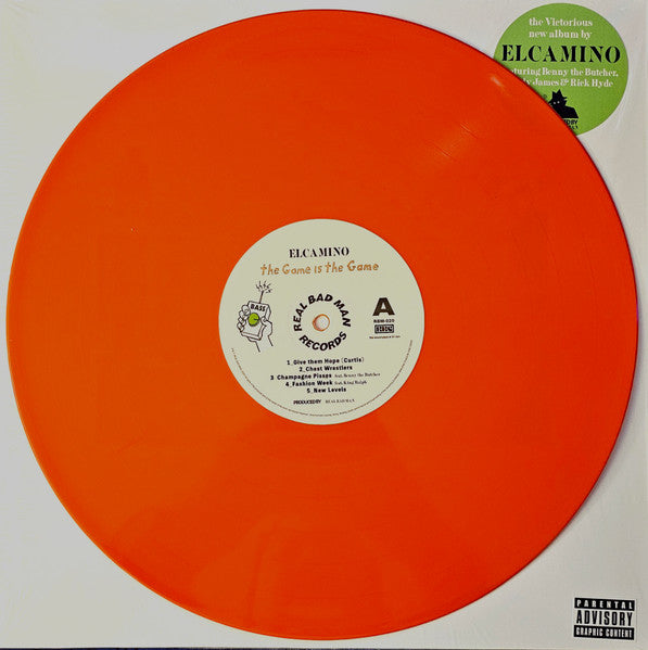 Elcamino (2) & Real Bad Man : The Game Is The Game (LP, Album, Ora + 7",  Fl + Ltd)