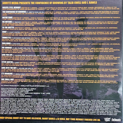 Talib Kweli, J. Rawls : The Confidence Of Knowing (2xLP, Ltd, Cus)