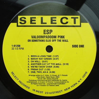 E.S.P. (3) : Valoompadoom Pink! Or Something Else Off The Wall (LP, Album)