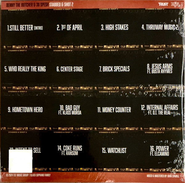 Benny The Butcher & 38 Spesh : Stabbed & Shot 2 (LP, Album, Ltd, Cle)