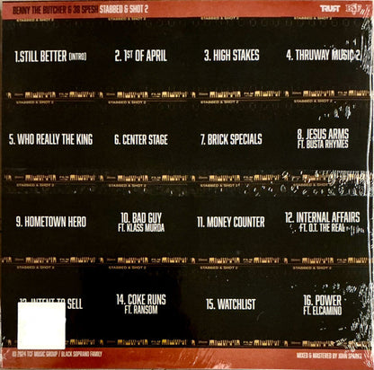Benny The Butcher & 38 Spesh : Stabbed & Shot 2 (LP, Album, Ltd, Cle)