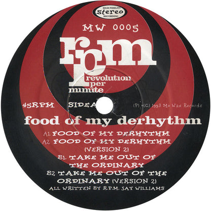 RPM : Food Of My De-Rhythm (12")