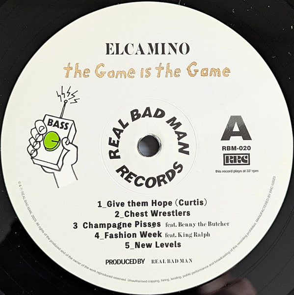 Elcamino (2) & Real Bad Man : The Game Is The Game (LP, Album, Ltd)