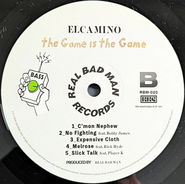 Elcamino (2) & Real Bad Man : The Game Is The Game (LP, Album, Ltd)