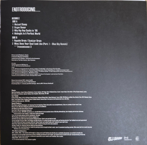 DJ Shadow : Endtroducing..... (2xLP, Album, RE, RM, RP, Abb)